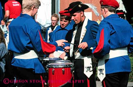 Stock Photo #3077: keywords -  band before celebrate colorful coordinate drum horz marching move music musician noise not parade percussion performance practice released row show sound team together uniform up walk warm