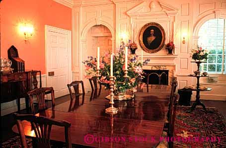 Stock Photo #3080: keywords -  american antique architecture dining evelynton historic history home horz interior old plantation preserve room traditional virginia