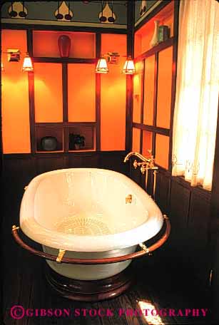 Stock Photo #3087: keywords - antique architecture bath bathroom custom decorate design home house interior old style tradition tub vert vintage