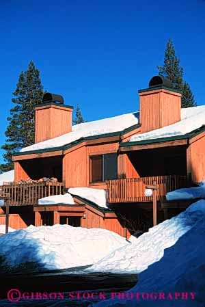 Stock Photo #3091: keywords - apartment architecture building california cold condominium home residential snow square squaw valley vert winter