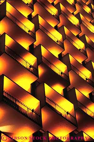 Stock Photo #3098: keywords - abstract apartment architecture balconies balcony building condominium geometric geometry grid home light lighting pattern residential square urban vert yellow