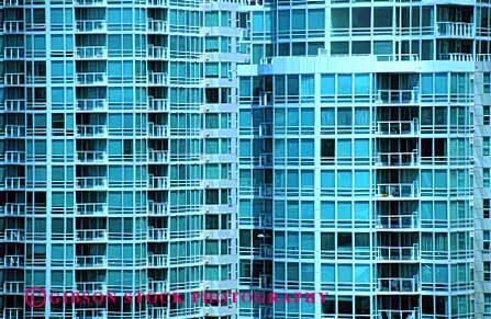 Stock Photo #3099: keywords -  apartment architecture balconies balcony building canada condominium glass grid home horz pattern residential square urban vancouver window