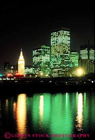 Stock Photo #3118: keywords - abstract architecture bright building california city cityscape design francisco lighting night pattern reflection san skyline vert water