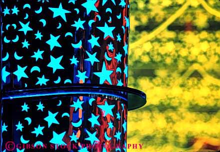 Stock Photo #3125: keywords - abstract architecture bright color colorful crescent design geometric geometry horz interior lighting lounge pattern star
