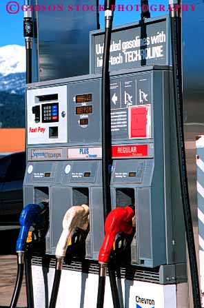 Stock Photo #3143: keywords -  fuel gas gasoline handle hose industry machine nozzle petroleum pump service station transportation vert