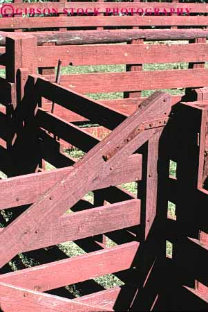Stock Photo #3149: keywords - angle board confine contain corral enclosed fence geometric geometry paint purple restrict square vert west wood