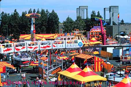 Stock Photo #3162: keywords -  activity aerial amusement annual attraction california colorful elevated event fair family festival fun horz park parks play public sacramento state summer view