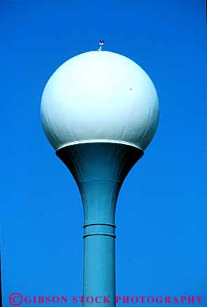 Stock Photo #6156: keywords -  artificial ball elevate elevated fake giant golf huge pretend round rounded shape shaped simulate simulated sphere spheres spherical storage storing tall tank tanks tee tower towers vert water white