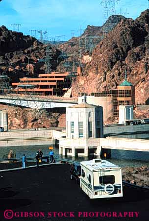 Stock Photo #3203: keywords - arizona convenient dam drive highway home hoover large motor motorhome recreational rv travel vacation vehicle vert viewpoint