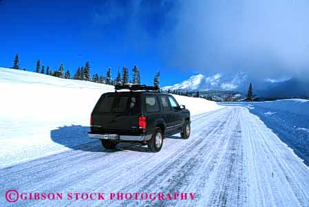 Stock Photo #3236: keywords -  auto car caution danger drive four horz ice icy recreational risk road slick slide slippery snow sport suv traction utility vehicle wheel winter