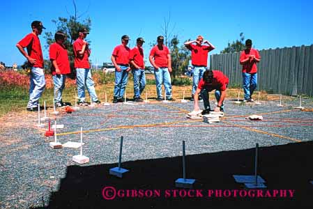 Stock Photo #4003: keywords - activity adolescent boys children club cooperate craft exercise group horz learn mariner navigation practice scout scouts skill summer team teenage together