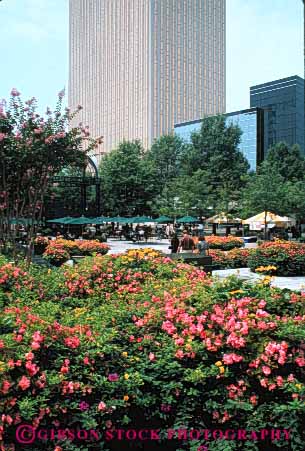 Stock Photo #4042: keywords -  architecture building business carolina charlotte commercial decorate decoration design entry exterior first landscape north plaza public union vert