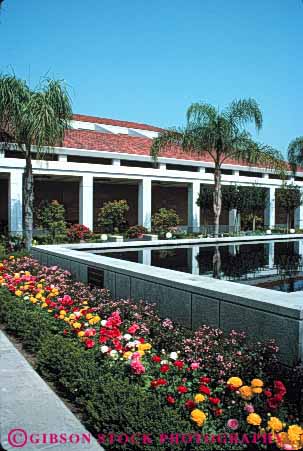 Stock Photo #4044: keywords -  architecture building business california commercial decorate decoration design entry exterior flower garden landscape library linda nixon pond pool ranunculus summer vert water yorba