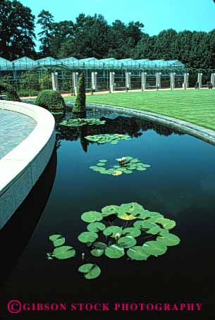 Stock Photo #4056: keywords -  architecture atlanta conservatory design fountain fuqua garden georgia lake landscape lily pond vert water