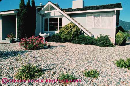 Stock Photo #4070: keywords -  conservation demand drought dry garden home horz house landscape low residence tolerant water