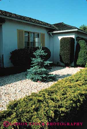 Stock Photo #4073: keywords -  conservation demand drought dry garden home house juniper landscape low residence spruce tolerant vert water