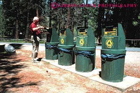 Stock Photo #4079: keywords -  can containers horz industry man material national park recycle recycling resource reuse site station yosemite