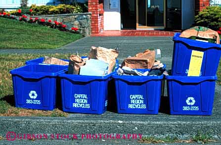 Stock Photo #4083: keywords - containers crate curb horz household industry material pickup plastic recycle recycling residential resource reuse