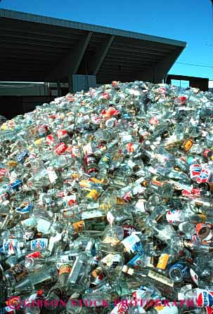 Stock Photo #4085: keywords -  clear glass industry material recycle recycling resource reuse site station vert