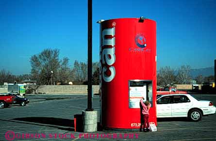 Stock Photo #4092: keywords - aluminum can cylinder girl horz industry material recycle recycling red released resource reuse round station