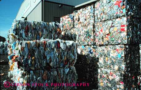 Stock Photo #4093: keywords -  bale bales california compact compacted compress compressed county crush crushed horz industry material plastic recycle recycles recycling resource reuse richmond squeeze squeezed steel west
