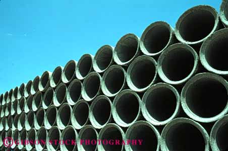 Stock Photo #4110: keywords -  circle concrete end geometrical geometry horz parallel pattern pipe repeat repetition round stack symmetry