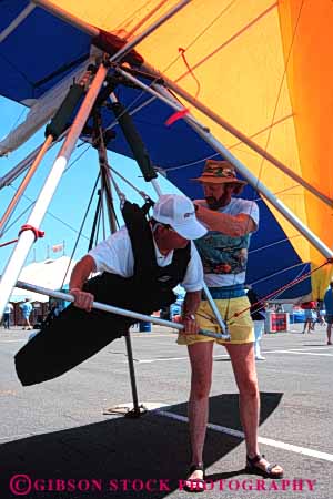 Stock Photo #4130: keywords -  air airport california craft demonstrate demonstration event glider hang outdoor plane public redding show summer tour vert