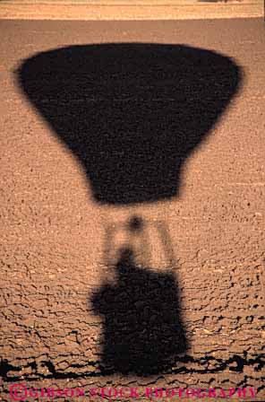 Stock Photo #4151: keywords -  abstract air balloon contrast dark ground hot light shadow silhouette vert