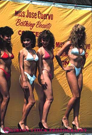Stock Photo #4155: keywords -  bathing beach beauty california contest display provocative redondo sex sexy show skin suit vert woman women young