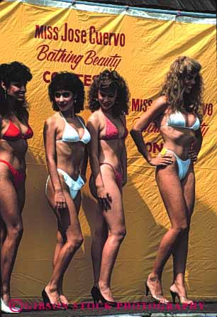 Stock Photo #4155: keywords - bathing beach beauty california contest display provocative redondo sex sexy show skin suit vert woman women young