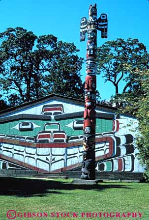 Stock Photo #4176: keywords - american canada carve craft decorate indian native paint park pole symbol thunderbird totem vert victoria wood worship