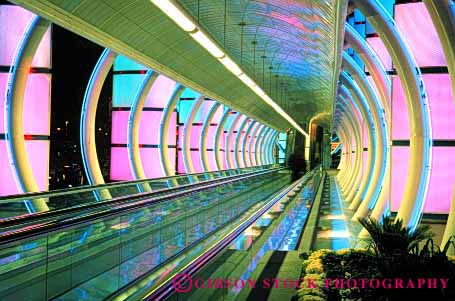 Stock Photo #4203: keywords -  abstract architecture ballys bright circle colorful concentric design horz las light lighting neon round tunnel vegas