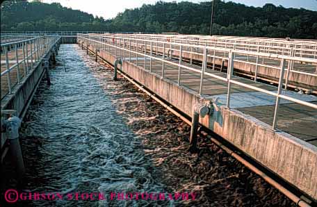 Stock Photo #4208: keywords -  aerate aeration basin bubble clean equipment filter horz industry machine plant process public sanitation sewage stir treatment turbulence utility waste water