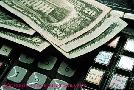 Stock Photo #4219: keywords - bills business buy cash commerce consumer currency dollar horz money paid pay retail sell spend store trade transaction twenty