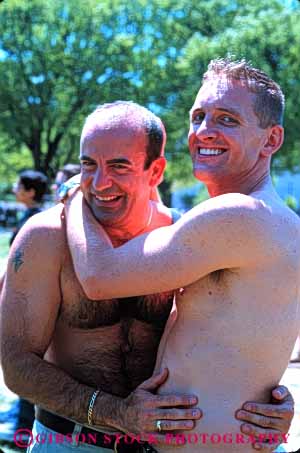 Stock Photo #6150: keywords -  affection attraction bare body chest commitment controversial controversy couple embrace gay happy homo homosexual homosexuality immoral lesbian love men pair people released romance romantic same sex sexual sexuality sexy skin smile together two vert