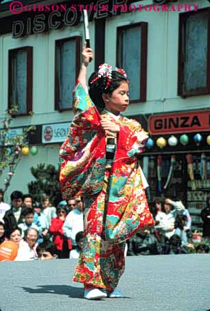 Stock Photo #4245: keywords -  annual asian blossom celebrate celebration cherry color colorful dance display ethnic event festival francisco girl japanese japantown minority music performance san show together tradition unity vert