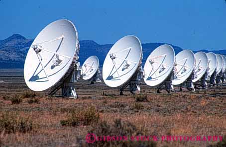 Stock Photo #4254: keywords - array astronomy astrophysics big circle dish horz industry large length listen many mexico new oval radio research round science sky space technology telescope up very wave white