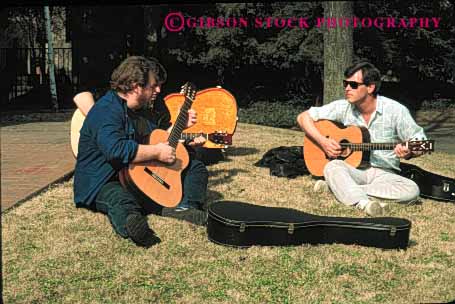 Stock Photo #4259: keywords -  berkeley california campus college educate education guitar guitars harmony horz instrument men music play practice recreation relax sound string student students together uc