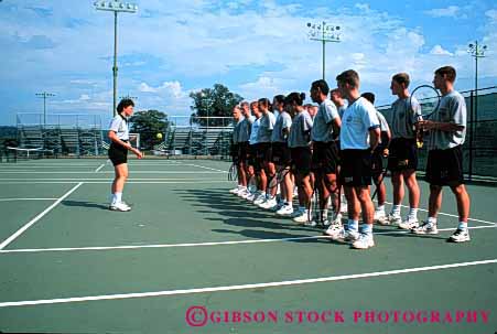 Stock Photo #4260: keywords -  adult cadet class educate education exercise gender group horz instruct instructor learn men military mixed new physical point practice row school sport summer teach tennis together train training uniform west women york