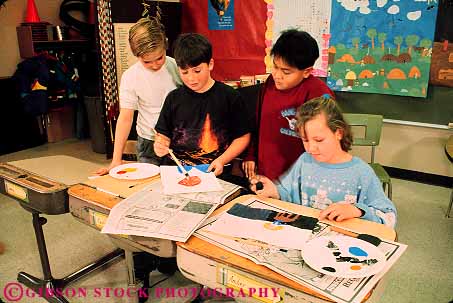 Stock Photo #14840: keywords -  adolescence adolescent adolescents art artistic asian boy boys caucasian child children class classes classroom classrooms desk desks educate educates educating education elementary ethnic ethnicity forth gender genders girl girls grade group groups horz learn learning learns mixed multi paint painting practice public released school schools student students together youth