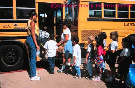 Stock Photo #4296: keywords -  adolescent adult african american black board boy boys bus child children class educate education elementary ethnic field first girl girls grade group horz learn minority mixed race school students study summer teacher together trip young youth