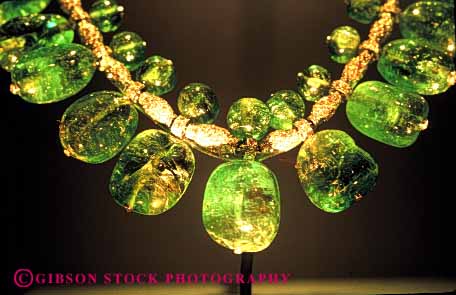 Stock Photo #4318: keywords -  decorate emerald expensive fancy gold green horz jewelry luxury necklace precious priceless rare unique valuable