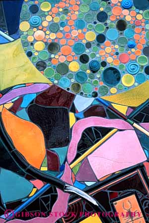 Stock Photo #4329: keywords -  abstract art artistic ceramic circle color colorful curve decorate decorative irregular mosaic pattern tile vert