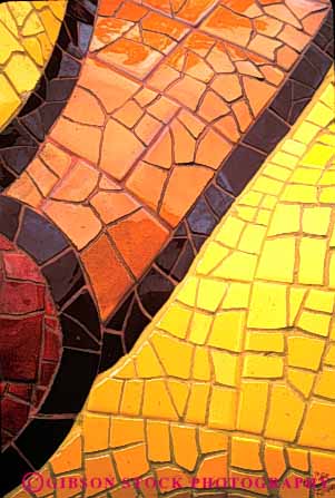 Stock Photo #4332: keywords - abstract arch art artistic ceramic circle color colorful curve decorate decorative grid irregular mosaic pattern regular round square tile vert yellow