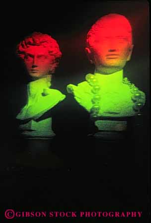 Stock Photo #4408: keywords - artificial color dimension dimensional face fake head hologram illusion image light science statue technology three unreal vert