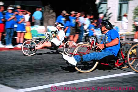 Stock Photo #4445: keywords -  athlete blur challenge challenged disability disabled disadvantage disadvantaged dynamic handicap handicapped horz impair impaired men motion move movement need needs race racer racers special sport wheelchair