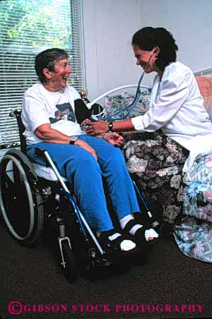 Stock Photo #4487: keywords -  aid aide aides aiding assist assistance assisting assists attend attendant attendants attending attends care caregiver client clients convalescence convalescent convalescents elderly examine fun give giver gives giving happiness happy health healthcare help helpers hold home laugh laughing laughs medical medicine nurse old patient patients people person recovery released smile smiles smiling staff steady test treatment vert wheelchair woman