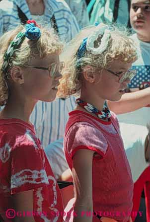 Stock Photo #4513: keywords -  blond child children girls identical look same sibling sister sisters twin twins two vert