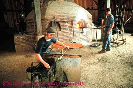 Stock Photo #4521: keywords -  blower craft crafting craftsman create farm glass hale heat historic history horz hot kiln living make maker manufacture manufacturing melt ohio old oven portray pretend reenact reenactment skill tradition traditional