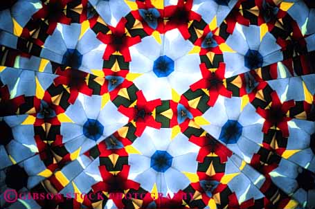 Stock Photo #4528: keywords -  angle angular color colorful geometric geometry horz inside kaleidoscope mosaic octagon pattern radial symmetric symmetry view